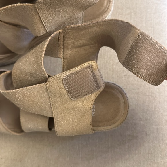 Eileen Fisher Women’s Strappy Gladiator Espadrille Wedge Sandals Cream Size 8.5 - Picture 4 of 12